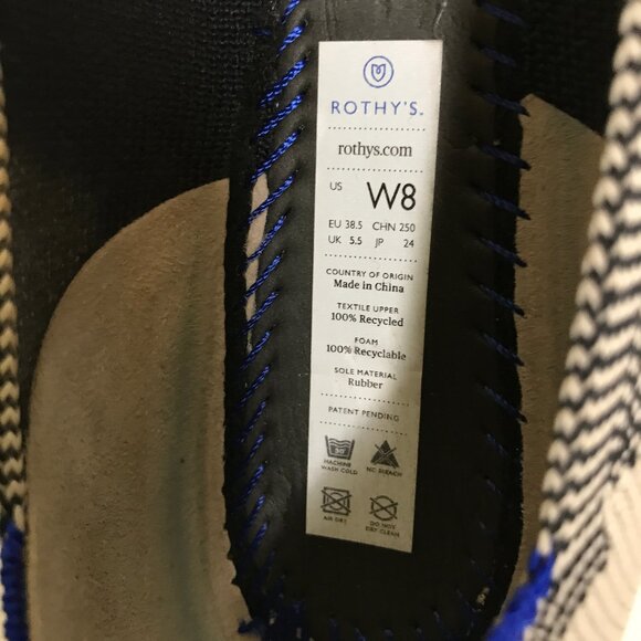 Rothy's Size 8 The Flat Plaid Round Toe Slip On Flats - Picture 8 of 15